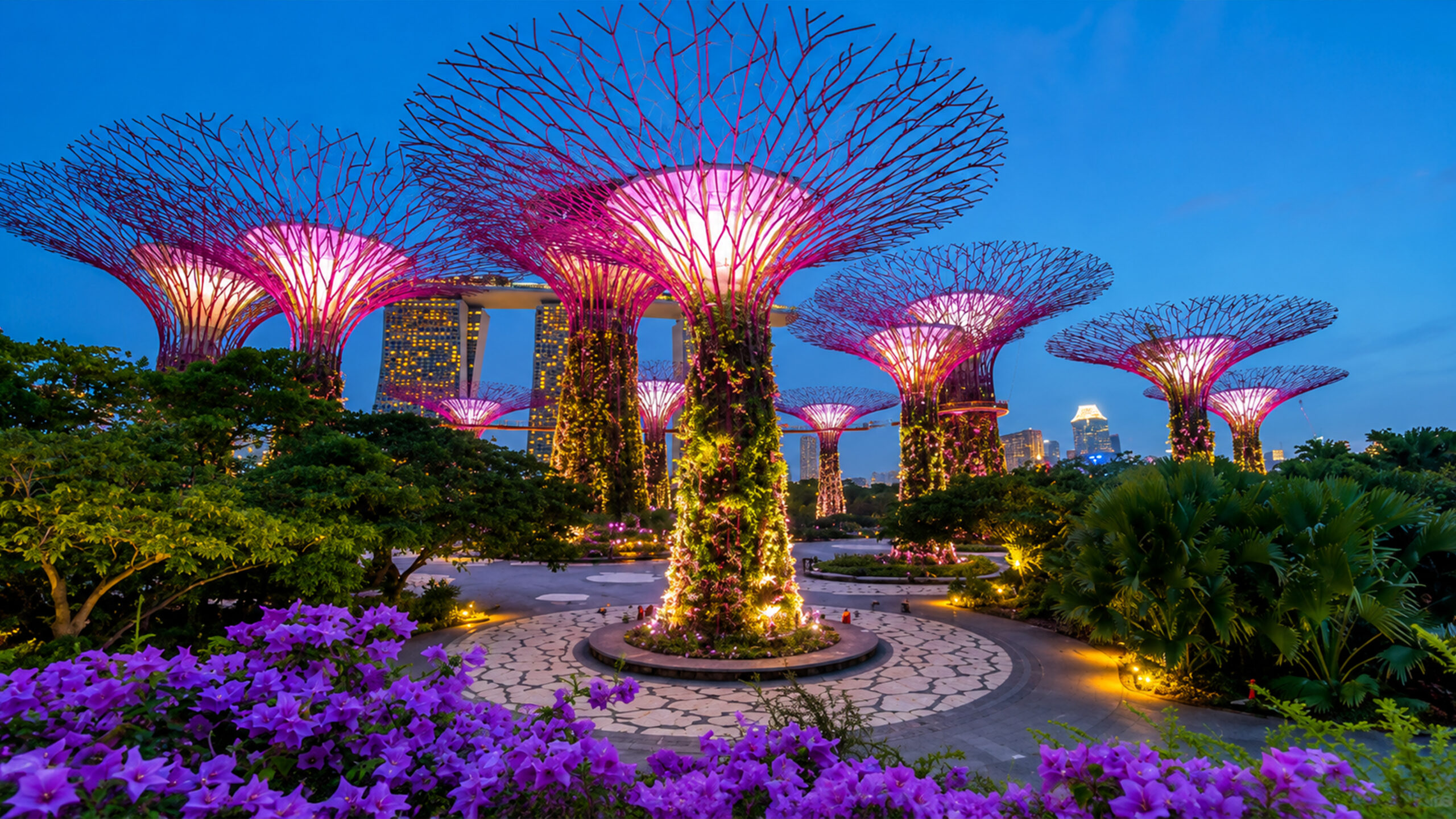 Sands Sky Park Gardens by the Bay Merlion Park